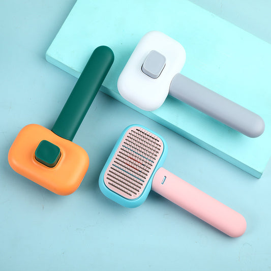 Pet Cat & Dog Grooming Brush – Hair Removal Massage Comb