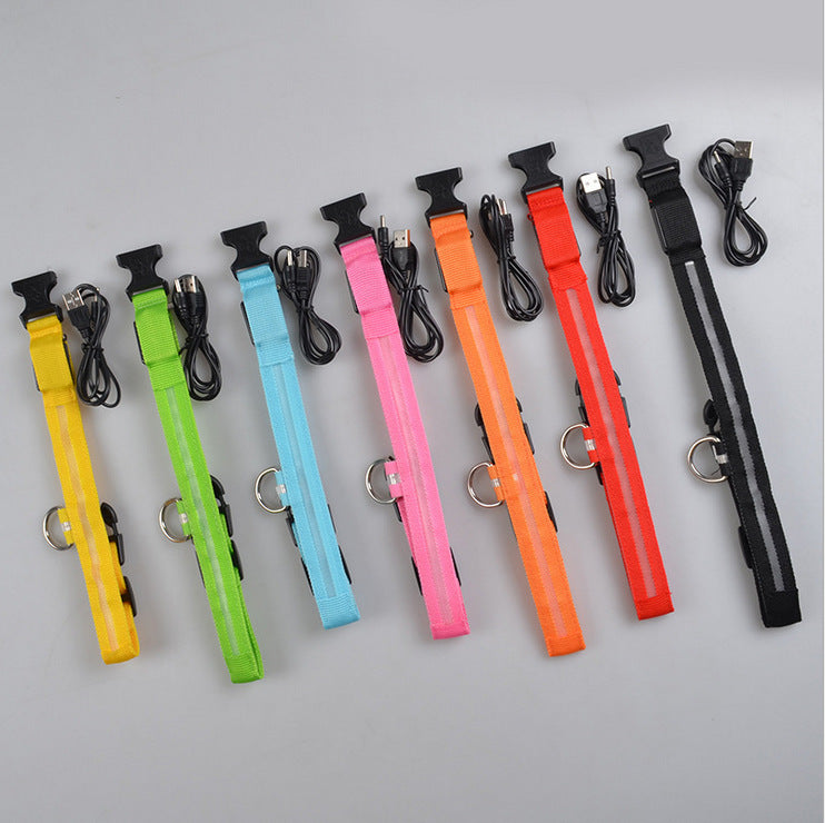 LED Luminous Dog Collar – Adjustable Night Safety Glow for Pets