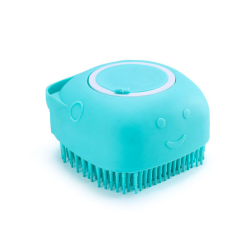 Refillable Silicone Dog Bath Brush: Shampoo Dispensing Massage Glove for Pet Grooming