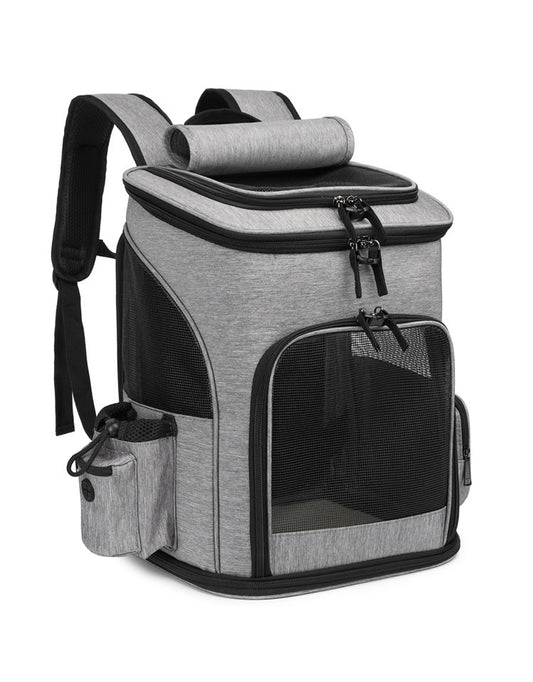 Large Capacity Foldable Pet Backpack: Portable Extendable Travel Dog Bag