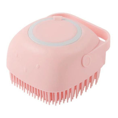 Refillable Silicone Dog Bath Brush: Shampoo Dispensing Massage Glove for Pet Grooming