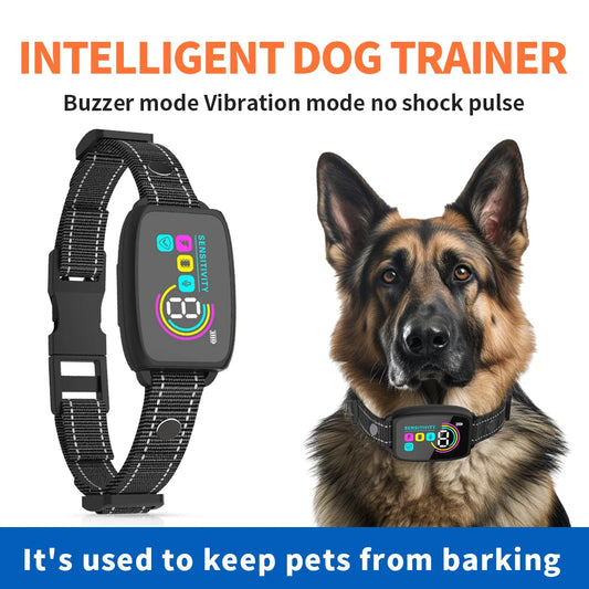 Smart and Rechargeable Anti Barking Collar for Dogs IP67 Waterproof