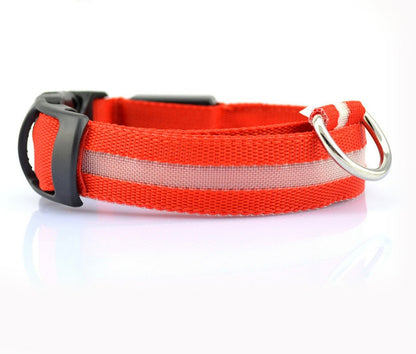LED Luminous Dog Collar – Adjustable Night Safety Glow for Pets