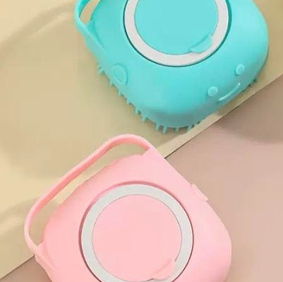 Refillable Silicone Dog Bath Brush: Shampoo Dispensing Massage Glove for Pet Grooming