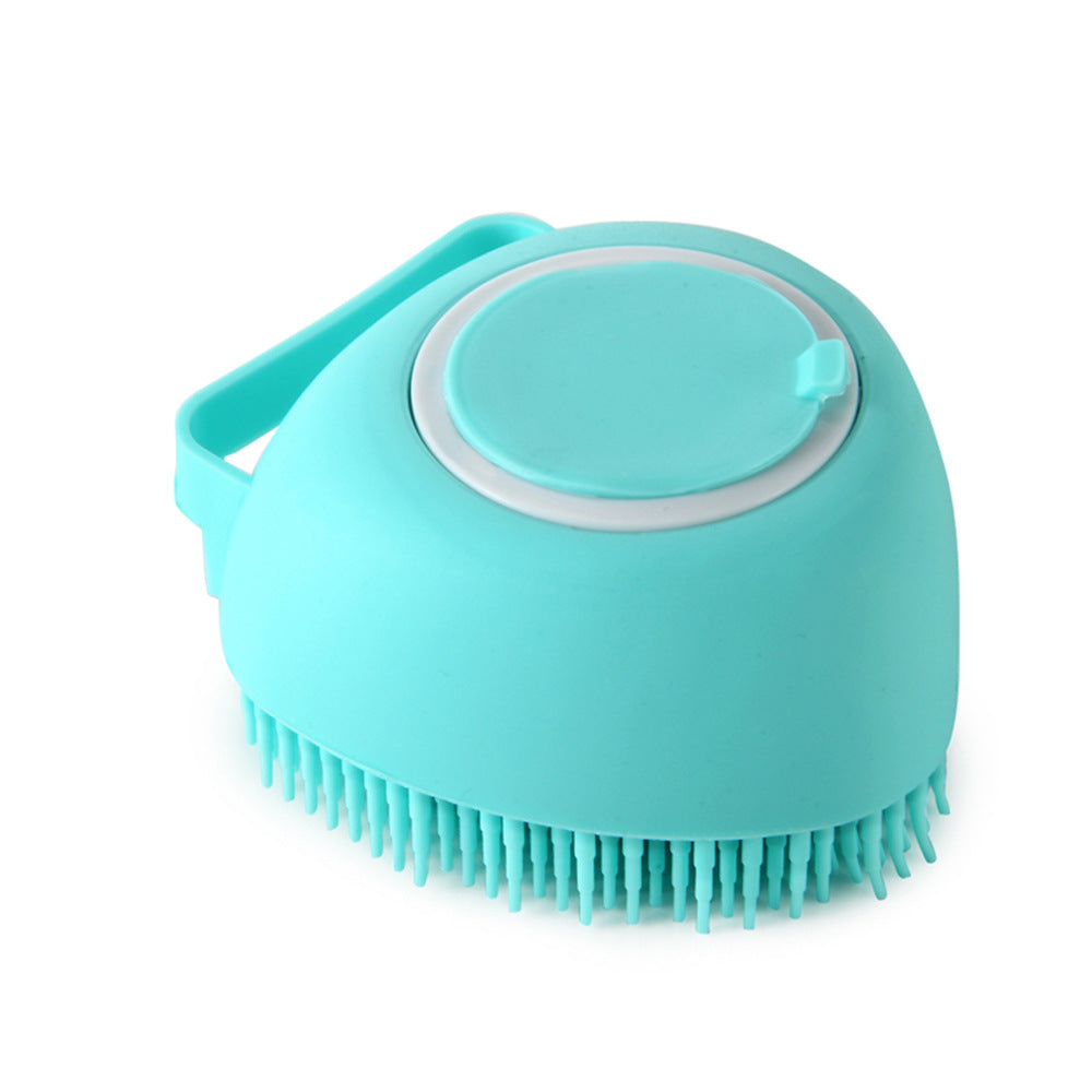 Refillable Silicone Dog Bath Brush: Shampoo Dispensing Massage Glove for Pet Grooming