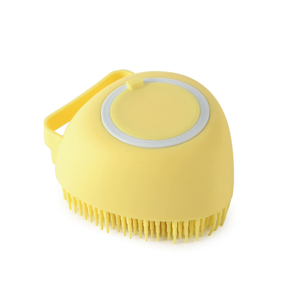 Refillable Silicone Dog Bath Brush: Shampoo Dispensing Massage Glove for Pet Grooming
