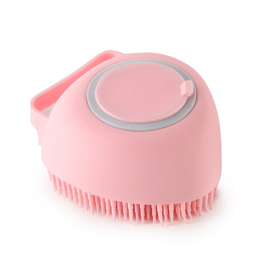 Refillable Silicone Dog Bath Brush: Shampoo Dispensing Massage Glove for Pet Grooming