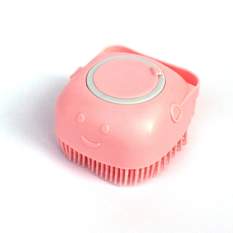 Refillable Silicone Dog Bath Brush: Shampoo Dispensing Massage Glove for Pet Grooming