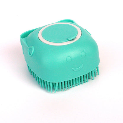 Refillable Silicone Dog Bath Brush: Shampoo Dispensing Massage Glove for Pet Grooming
