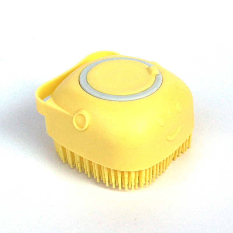 Refillable Silicone Dog Bath Brush: Shampoo Dispensing Massage Glove for Pet Grooming