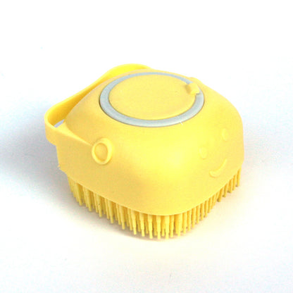 Refillable Silicone Dog Bath Brush: Shampoo Dispensing Massage Glove for Pet Grooming