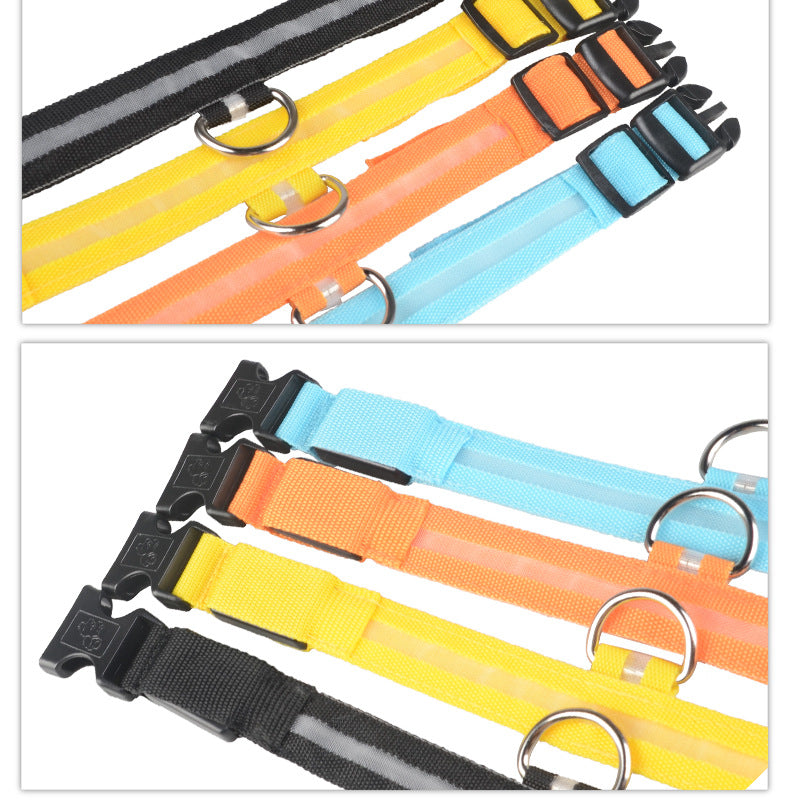 LED Luminous Dog Collar – Adjustable Night Safety Glow for Pets