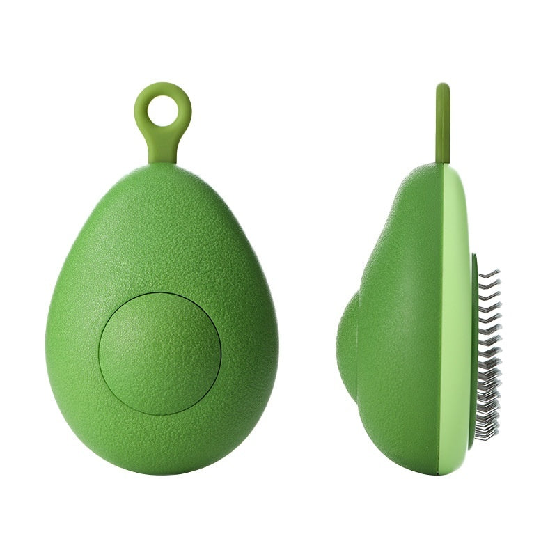 Avocado Shaped Pet Grooming Brush with Stainless Steel Needles
