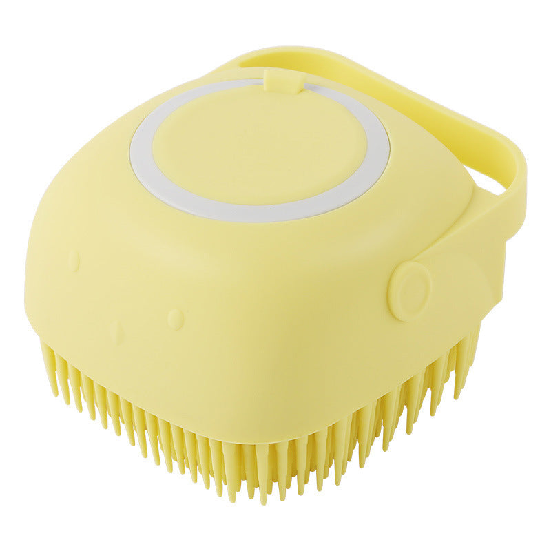 Refillable Silicone Dog Bath Brush: Shampoo Dispensing Massage Glove for Pet Grooming