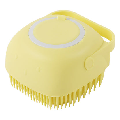 Refillable Silicone Dog Bath Brush: Shampoo Dispensing Massage Glove for Pet Grooming