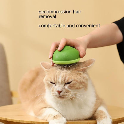 Avocado Shaped Pet Grooming Brush with Stainless Steel Needles
