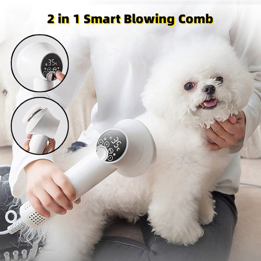 Silent Smart Pet Hair Dryer Brush for Dogs and Cats Grooming
